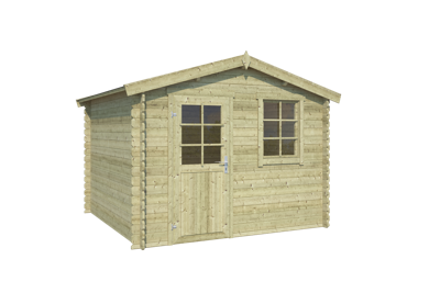 Blokhut Nina 275x230 Olijfgroen Geimpregneerd Outdoor Life - Outdoor life