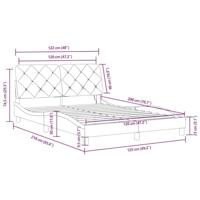 Bedframe met LED zonder matras fluweel donkergroen 120x200 cm - thumbnail