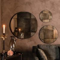 Dutchbone Ronde Spiegel 'Mado' Antique finish, 60cm - thumbnail