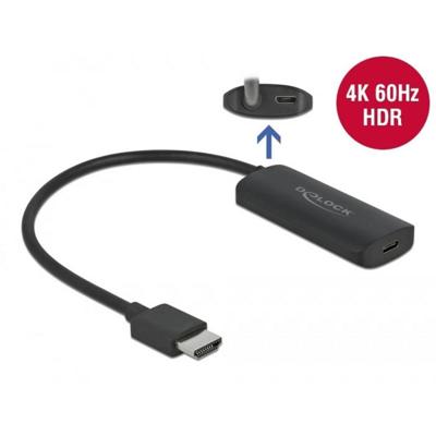 Delock 63251 HDMI / USB-C Adapter [1x HDMI-stekker - 1x USB-C bus] Zwart