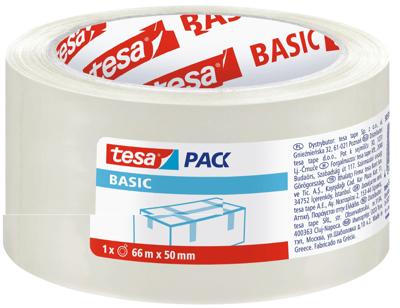 Plakband TESA Verpakking Transparant 50 mm x 66 m (6 Stuks)