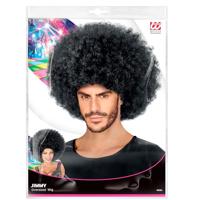 Pruik Afro Jimmy zwart oversized - thumbnail