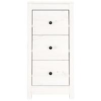 Dressoir 40x35x80 cm massief grenenhout wit - thumbnail