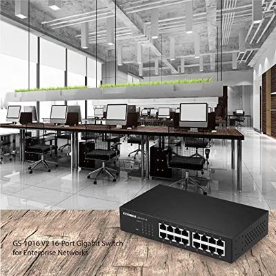 EDIMAX GS-1016 V2 Netwerk switch 16 poorten 10 / 100 / 1000 MBit/s EDIMAX GS-1016 V2 Netwerk switch 16 poorten 10 / 100 / 1000 MBit/s