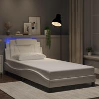 Bedframe "Viana" met LED zonder matras wit 100x203 cm - thumbnail