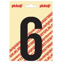 Plakcijfer Nobel Sticker zwarte cijfer 6 Pickup - Pickup - thumbnail