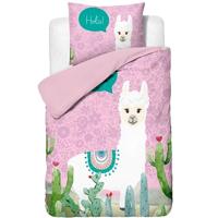 Little Monster Hola lama Roze 140 x 200/220 cm - thumbnail