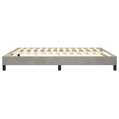 Boxspringframe fluweel lichtgrijs 180x200 cm Boxspringframe fluweel lichtgrijs 180x200 cm