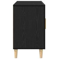 Dressoir 100x36x60 cm spaanplaat zwart eikenkleurig - thumbnail