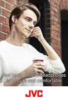 Jvc Ha F19 Draadloze Bluetooth Koptelefoon Rood Retro Zwart - thumbnail