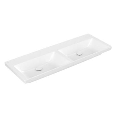 Wastafel Villeroy & Boch Subway 3.0 Dubbele Wasbak 47x130x16.5 cm Wit Alpin Villeroy & Boch Wastafel Villeroy & Boch Subway 3.0 Dubbele Wasbak 47x130x16.5 cm Wit Alpin Villeroy & Boch