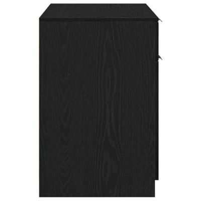 Bureau met lade Zwart eiken 100 x 50 x 75 cm Bewerkt hout