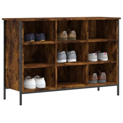 VidaXL Schoenenkast 100x35x70 cm bewerkt hout gerookt eikenkleurig VidaXL Schoenenkast 100x35x70 cm bewerkt hout gerookt eikenkleurig