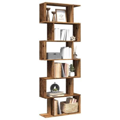 Kamerscherm / boekenkast 6-laags 70x24x193 cm hout oud hout Kamerscherm / boekenkast 6-laags 70x24x193 cm hout oud hout