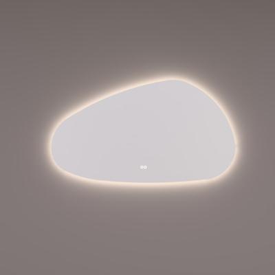 HIPP Design spiegel Organisch met Indirecte LED Rondom - Hoge Kant Rechts - 140 x 80 x 3 cm - Spiegelverwarming - Kleurenwissel - Touch Dimmer
