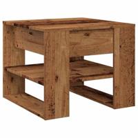 Salontafel 55,5x55x45 cm bewerkt hout oud houtkleurig - thumbnail