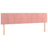 Boxspring met matras fluweel roze 160x200 cm - thumbnail