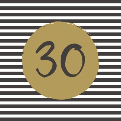 Duni Servetten 30 33x33 cm 20 Stuks Zwart/Goud/Wit