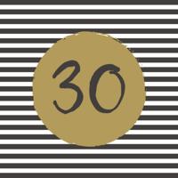 Duni Servetten 30 33x33 cm 20 Stuks Zwart/Goud/Wit - thumbnail