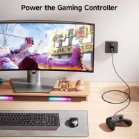 Cable Matters 2 m Micro USB naar USB C-Kabel Met Gevlochten Hoes in Zwart - thumbnail