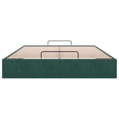 Ottoman bedframe zonder matras 140x190 cm fluweel donkergroen