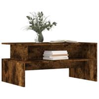 Salontafel 90x55x42,5 cm bewerkt hout gerookt eikenkleurig - thumbnail