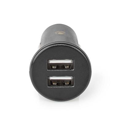 Auto-oplader | 4,8 A | 2 uitgangen | USB-A | Zwart
