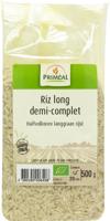 Primeal Halfvolkoren langgraan rijst bio 500 Gram - thumbnail