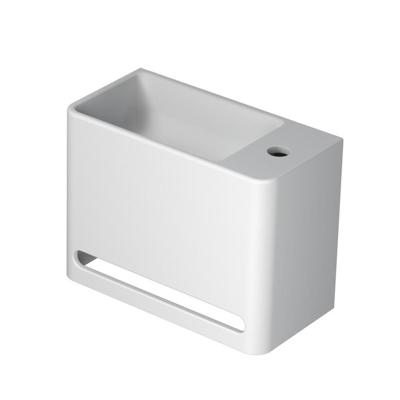 INK - Fontein Polystone Rechts met 1 Kraangat - 400x200x300 mm - Mat Wit