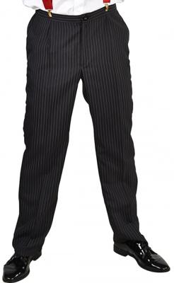 Broek krijtstreep zwart