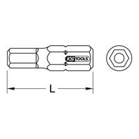 KS Tools 911.3586 Inbus-bit Speciaal staal Vernikkeld C 6.3 1 stuk(s) - thumbnail