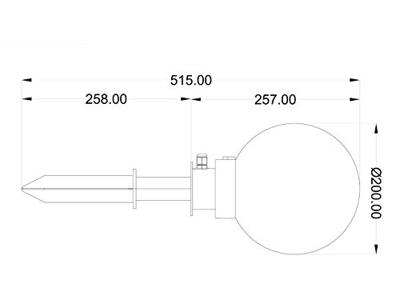 Trio BollampBolo Spike 20cm opaal - R57042001