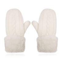 LGT JWLS Witte Gebreide Dameswanten - Warm en Comfortabel - thumbnail