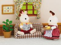 SYLVANIAN FAMILIES 5013 Papa Konijnchocolade en woonkamer - thumbnail