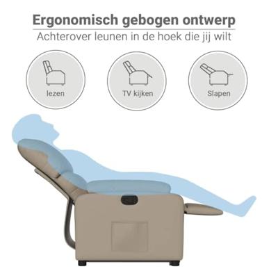 Sta-op-stoel kunstleer cappuccinokleurig