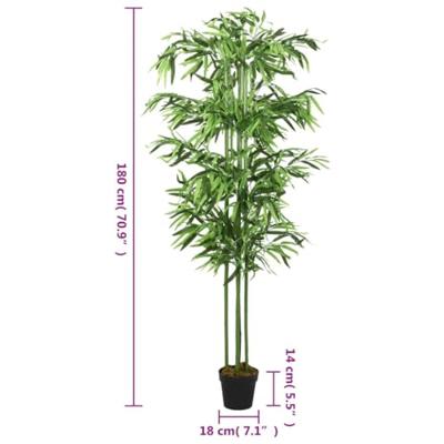 VidaXL Kunstplant bamboe 864 bladeren 180 cm groen