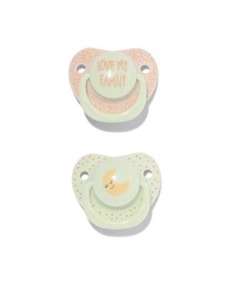 HEMA Fopspenen met platte kant maan 0-6m