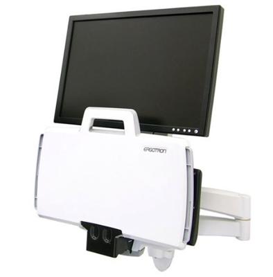 Ergotron Combo Arm 200 Series Wandbeugel voor monitor Aantal monteerbare displays: 1 Display(s) 25,4 cm (10) - 61 cm (24) Wit Toetsenbordhouder, Kantelbaar,
