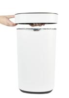 Afvalbak Desq open inworp 20 liter metaal wit - thumbnail