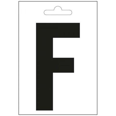 Nautic letter F zwart 100 mm.