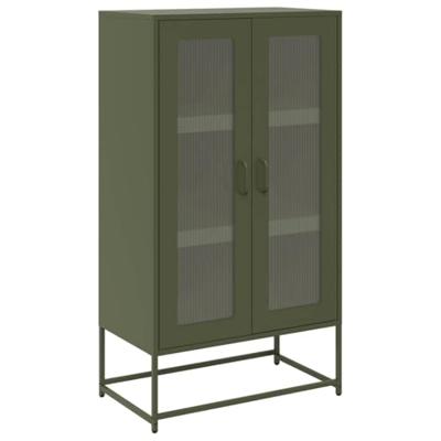 Hoge kast 68x39x123 cm staal olijfgroen