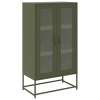 Hoge kast 68x39x123 cm staal olijfgroen - thumbnail