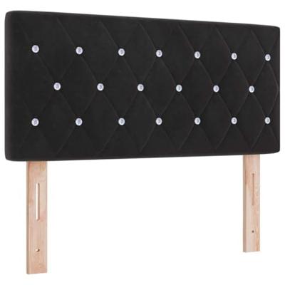 Boxspringbed met matras en LED fluweel zwart 90x200 cm