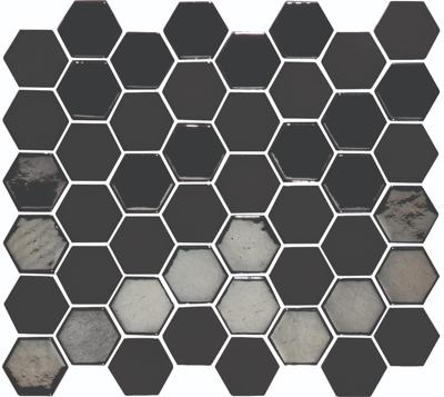 Mozaiek Valencia Hexagon Zwart 4,3x5,0 Mozaiek Valencia Hexagon Zwart 4,3x5,0