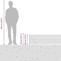 VidaXL Afrasteringspaal grijs 25 x 0,4 m (16 x 16 mm gaas) - thumbnail