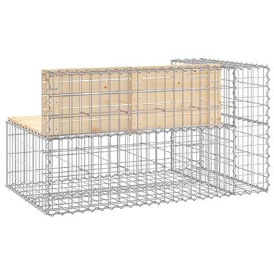 Tuinbank schanskorfontwerp 122x71x65,5 cm massief grenenhout