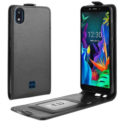 Voor LG K20 (2019) Crazy Horse verticale Flip lederen beschermhoes (zwart) Voor LG K20 (2019) Crazy Horse verticale Flip lederen beschermhoes (zwart)