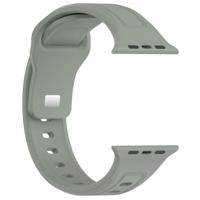 By Qubix - Square siliconen band - Grijsgroen licht - Compatible met Apple Watch 44mm / 45mm / 46mm / 49mm - Compatible Apple watch bandjes - thumbnail