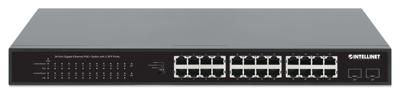 Intellinet 24-Port Gigabit Ethernet PoE+ Switch mit 2 SFP-Ports PoE-Strombudget 370 W 19 19 netwerk switch 10 / 100 / 1000 MBit/s IEEE 802.3af (15.4 W), IEEE Intellinet 24-Port Gigabit Ethernet PoE+ Switch mit 2 SFP-Ports PoE-Strombudget 370 W 19 19 netwerk switch 10 / 100 / 1000 MBit/s IEEE 802.3af (15.4 W), IEEE