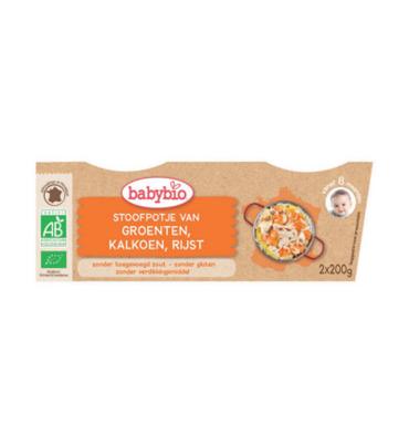 Babybio Groenten kalkoen rijst 8 maanden 200g bio (2 st)